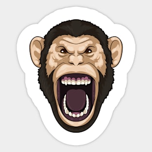 Roaring Monkey Sticker